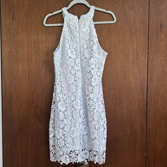 Lulus light blue crochet dress - Picture 3 of 3